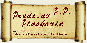 Predisav Plasković vizit kartica